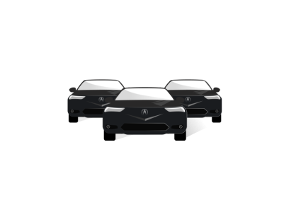 3 icônes noires représentant des véhicules vus de face.