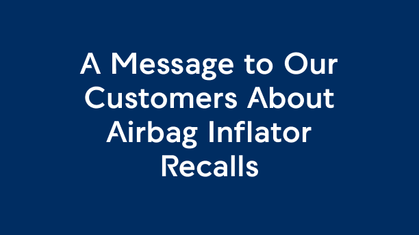 Airbag message to customers