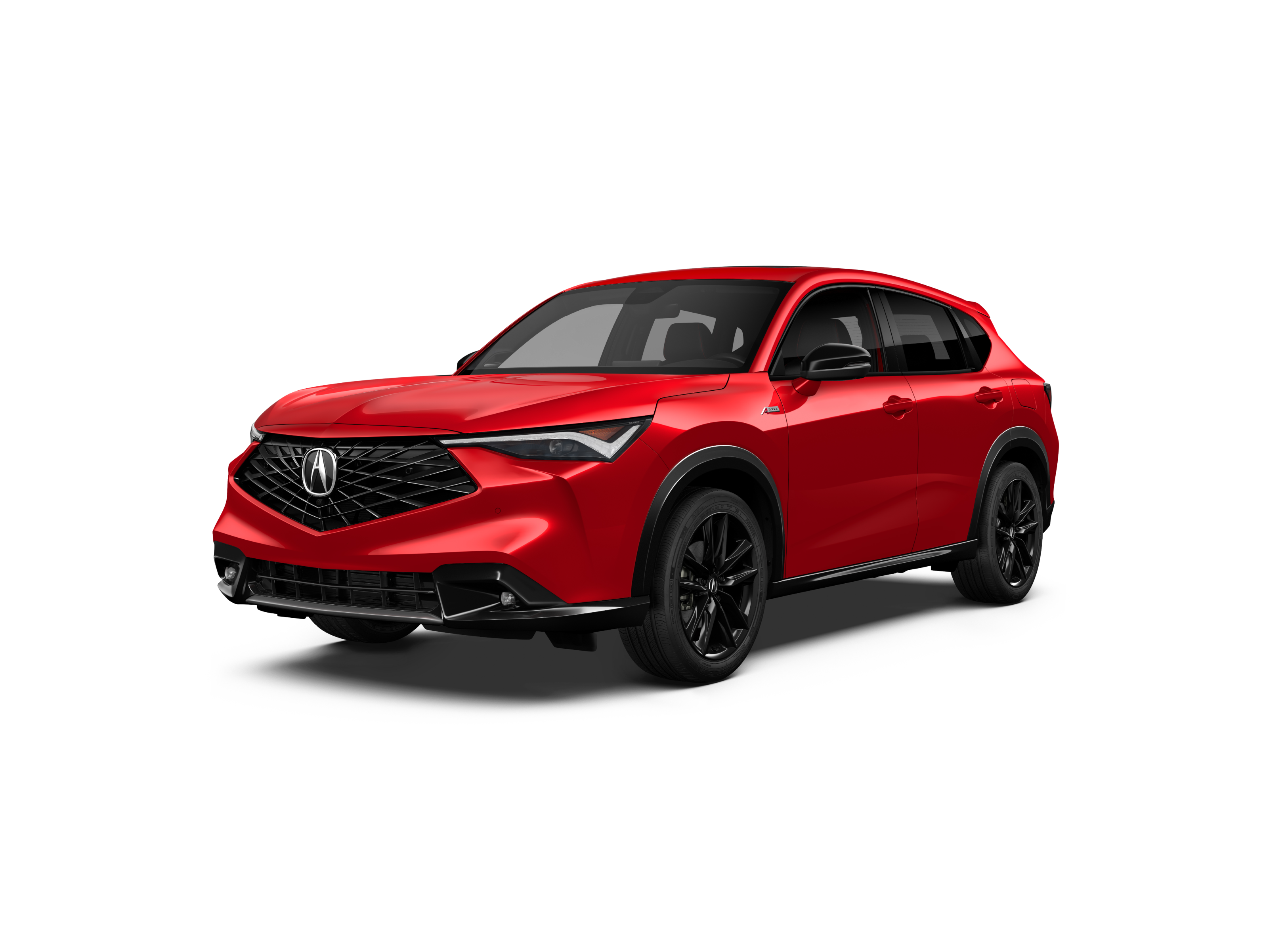 Acura ADX rouge avec le logo ADX au-dessus.