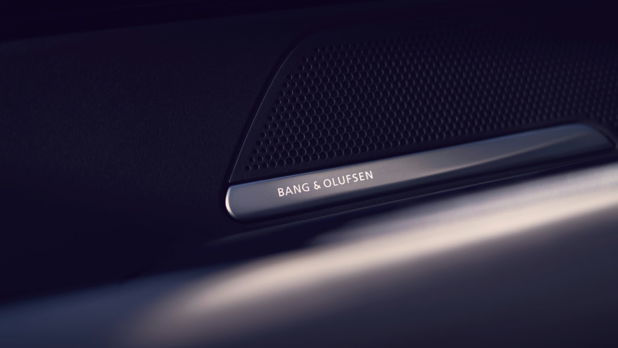 Close-up interior shot of Bang and Olufsen speaker.