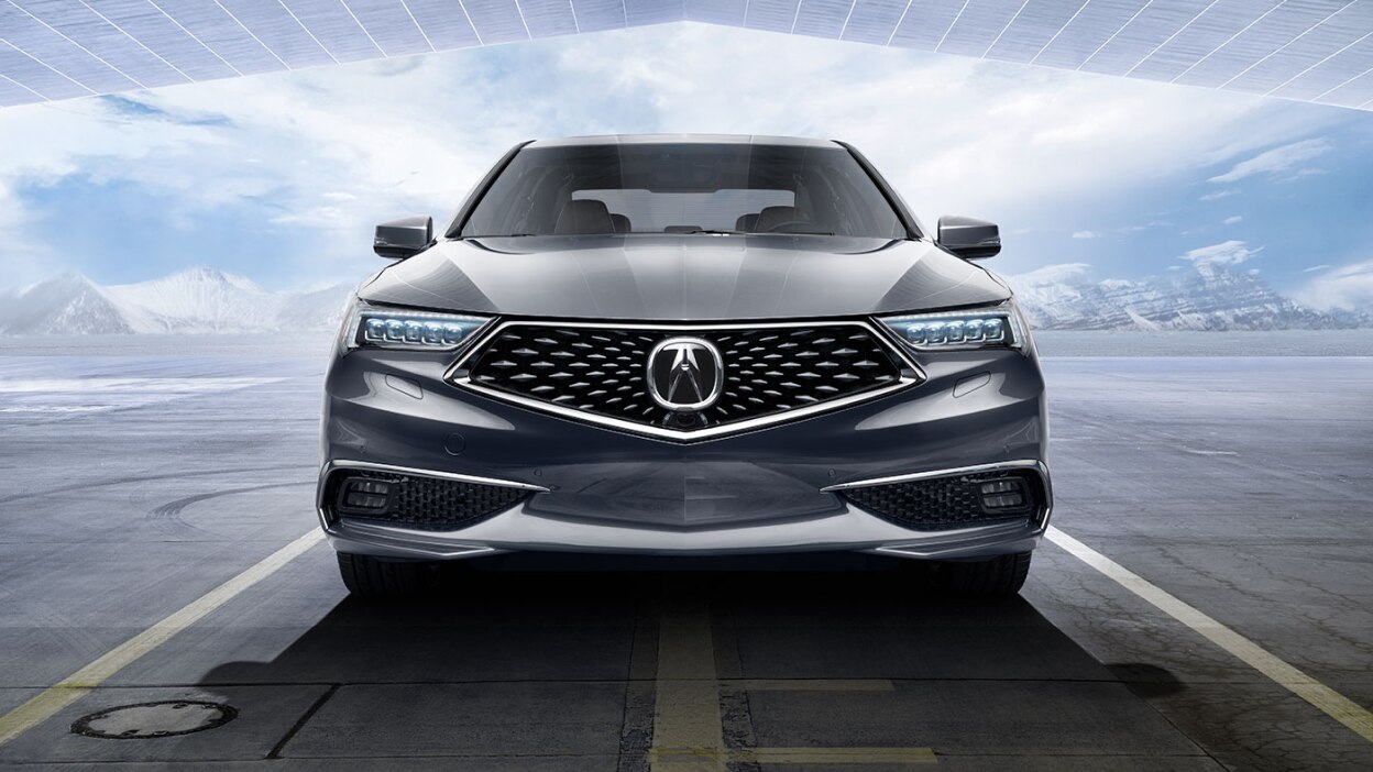 Front view of 2021 ILX with a sky background.