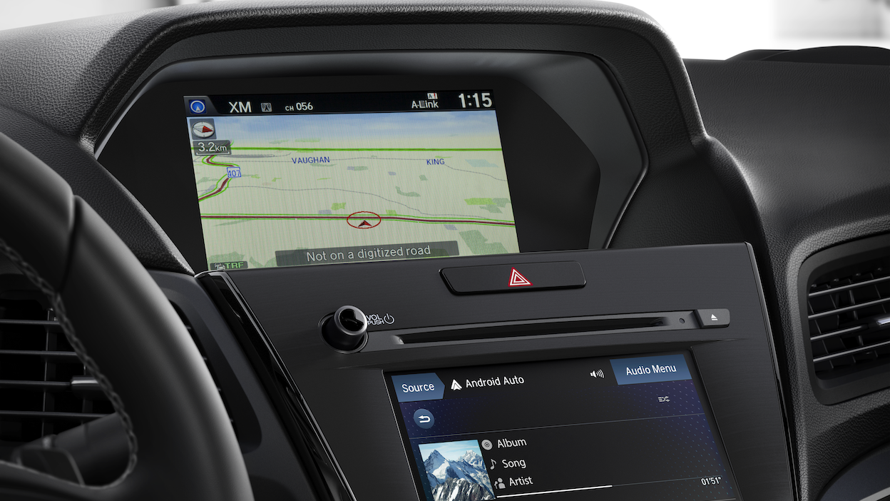 Image of 2021 ILX Dash with map display.