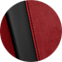 Closeup of red leatherette and Ultrasuede™ / Gros plan sur le similicuir rouge et l’Ultrasuède<sup>MD</sup>