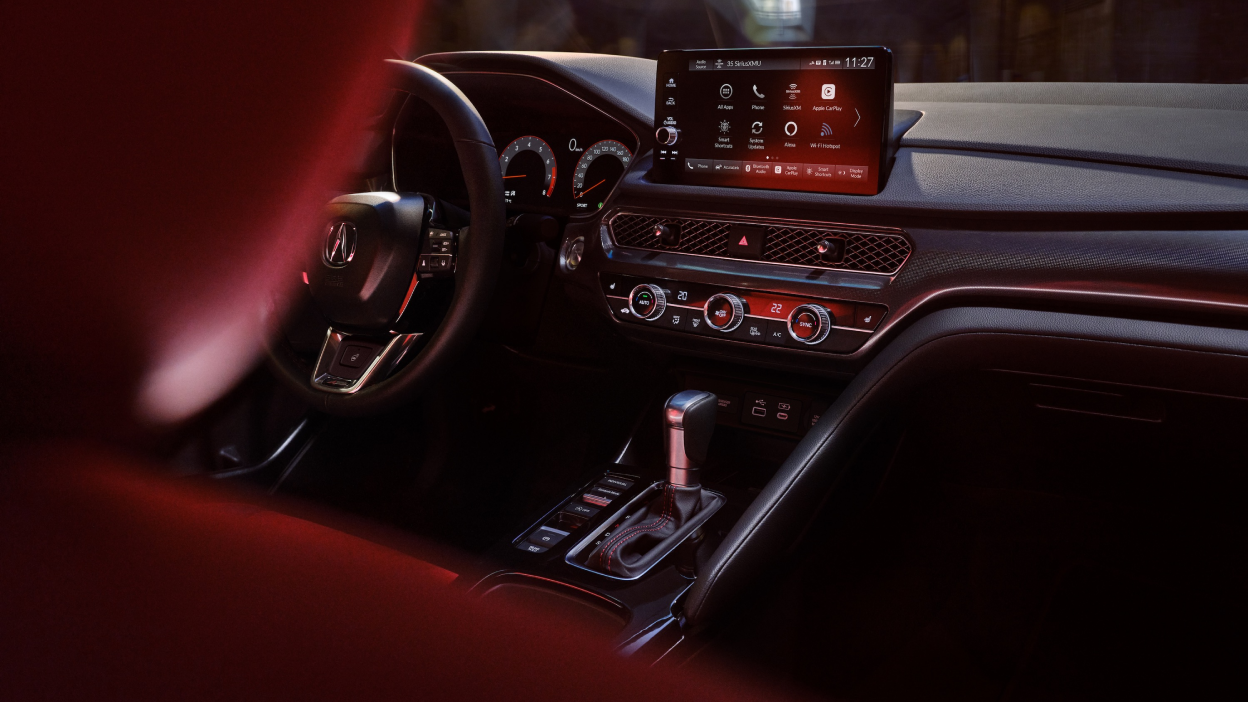Interior of Integra front cockpit