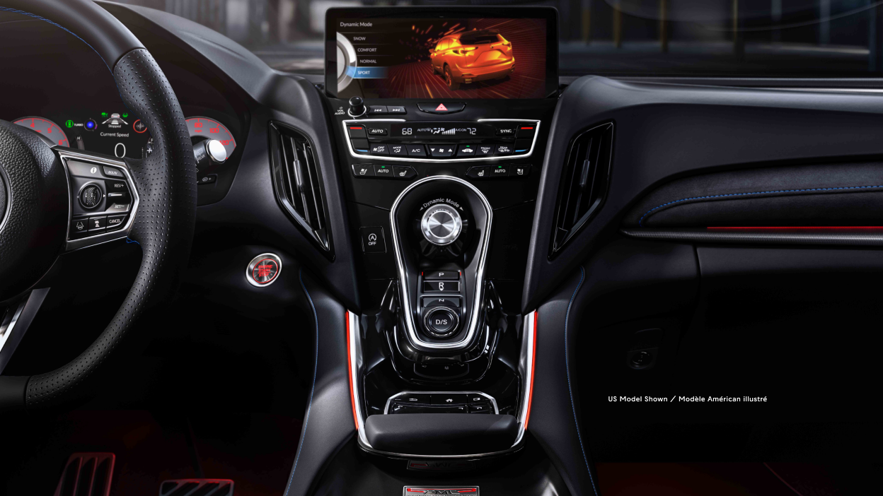 Head on view of RDX console and display screen.