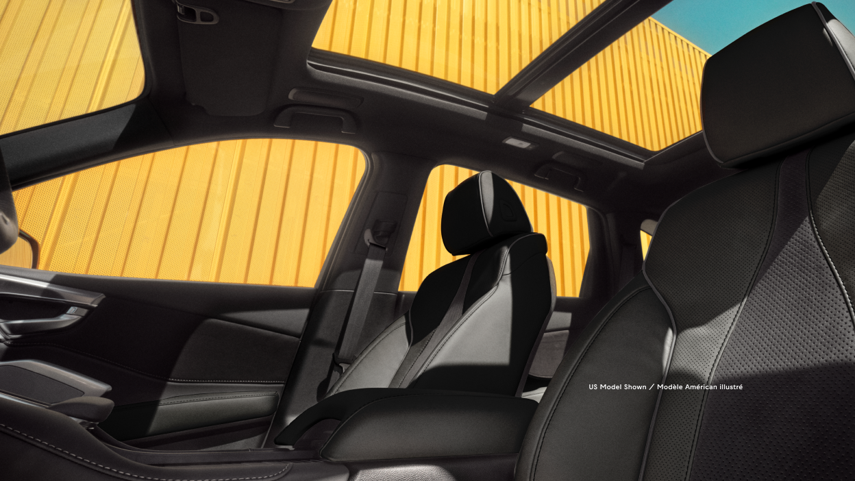 3/4 interior view of the RDX moonroof.