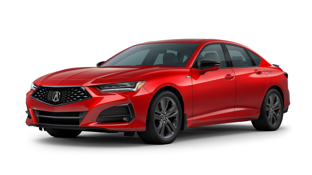 A red TLX on a blank background. / TLX rouge sur fond vierge.