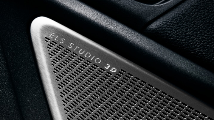 Closeup of ELS Studio 3D speaker.