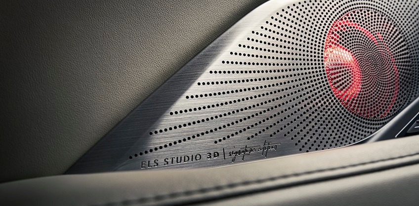 Gros plan d'un haut-parleur à l'intérieur de la cabine du 2022 MDX Type S.