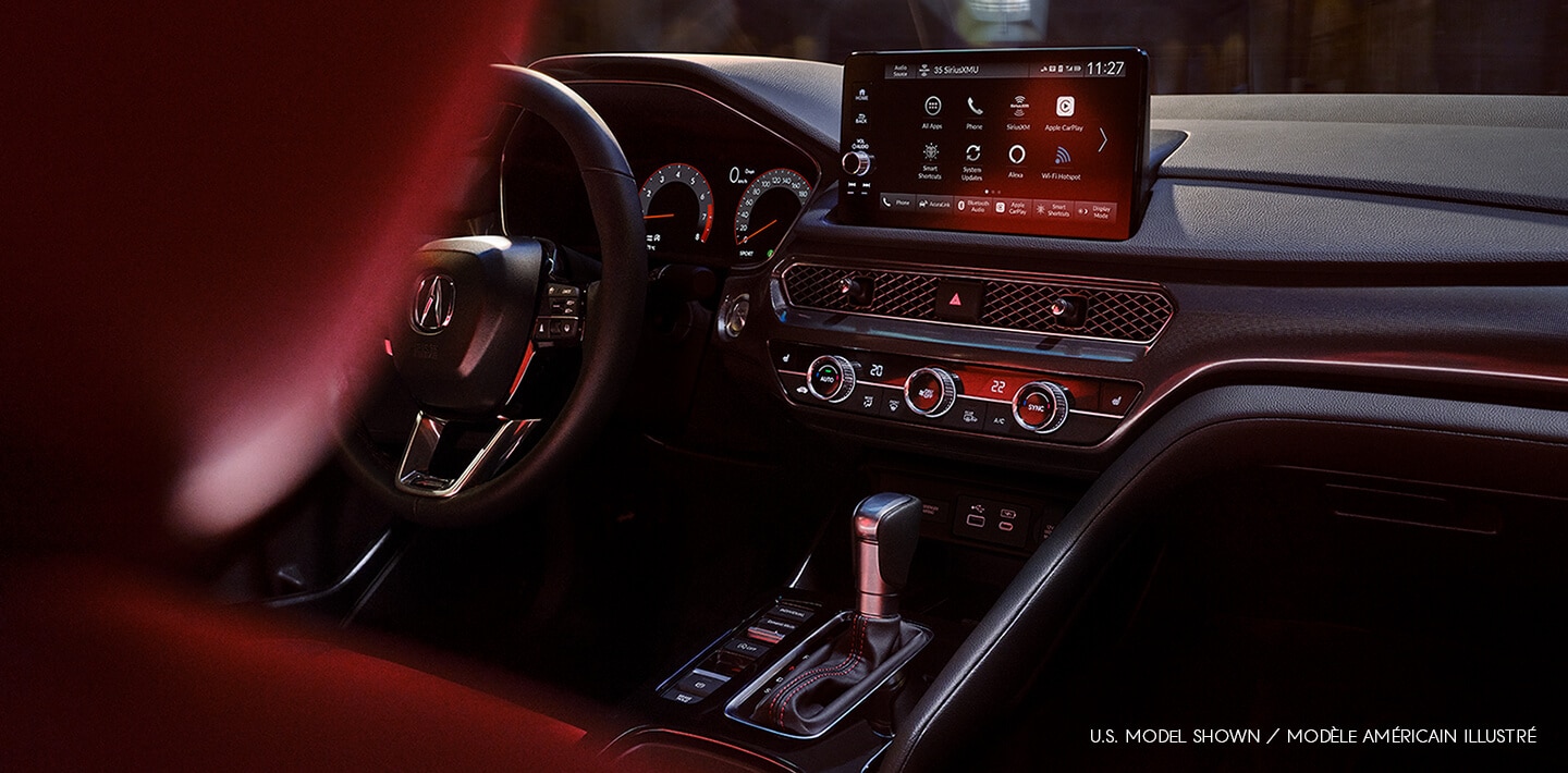 View of the Integra digital touchscreen controls